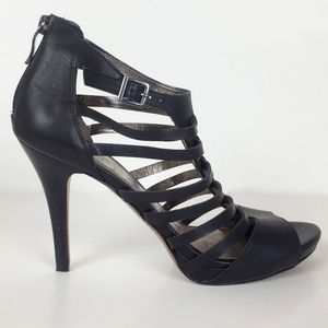 LOFT Bea Caged Gladiator Sandal Black Sz 9.5